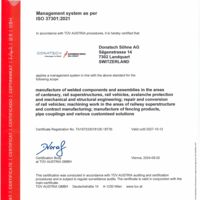 Donatsch Söhne AG ISO-Certificate 37301 (EN)