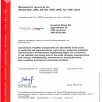 Donatsch Söhne AG ISO-Certificate 9001 14001 45001 (EN)
